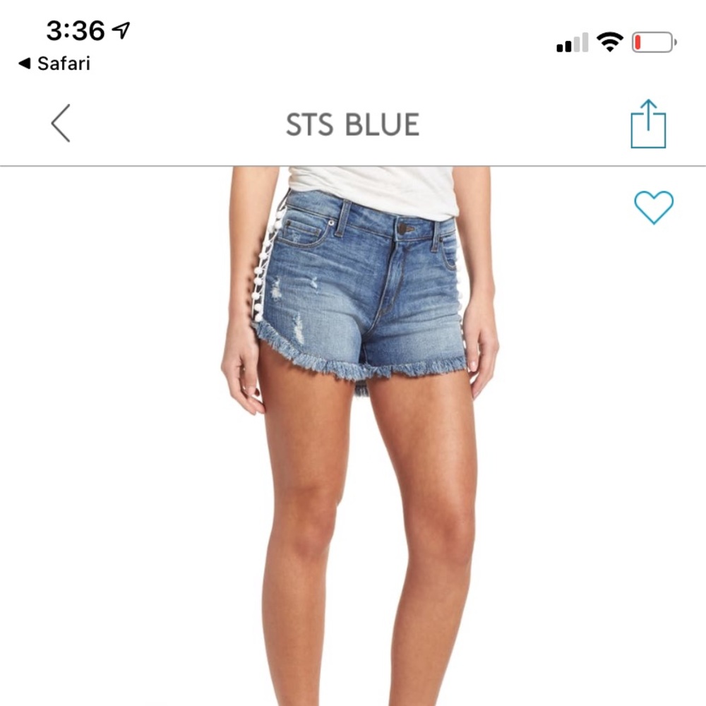 STS blue cutoff denim shorts